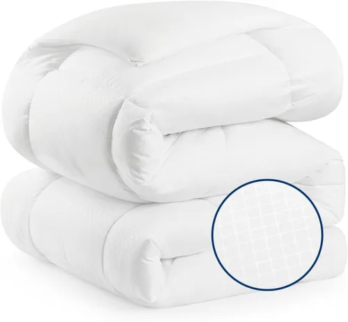 Miniatura 73 de Bedsure - Edredón de color liso Blanco