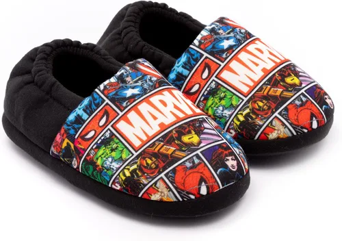 Miniatura 3 de Marvel Avengers - Pantuflas para niños y niños, zapatos de casa de cómics, Negro