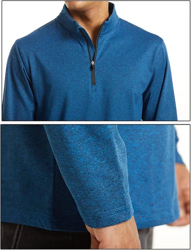Miniatura 3 de MAGCOMSEN Camisas deportivas para correr para hombre, sudadera de manga larga con cremallera de 14