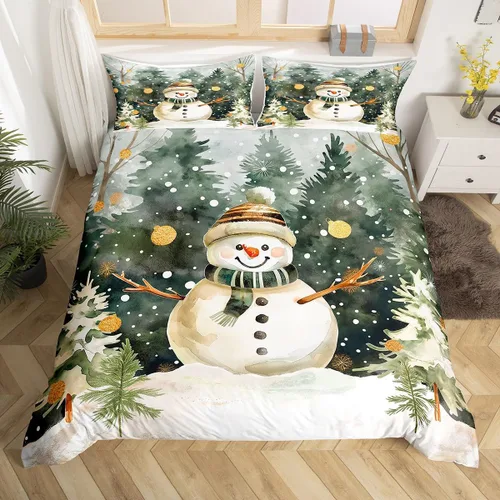 Miniatura 9 de Funda de edredón de Papá Noel, juego de ropa de cama para niños, funda de edredón de flores rosas para decoración de habitación de niños y niñas