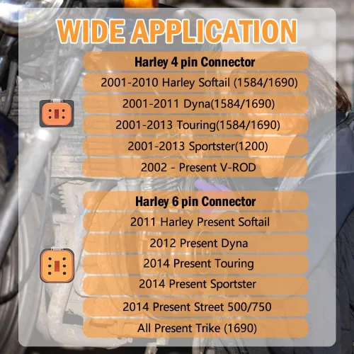 Miniatura 4 de Cable adaptador OBD2 2 en 1 para escáner de herramienta de diagnóstico de motocicleta de 4 pines+6 pines, funciona en modelos con protocolo J1850
