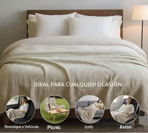 Miniatura 3 de KyraHome - Mantas de muselina para adultos y niños, 50"x60", manta de muselina 100% algodón orgánico, teñida con plantas, manta transpirable y Avena