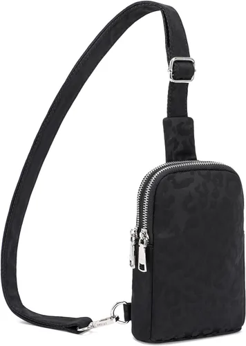 Miniatura 15 de INICAT Bolsos cruzados pequeños de nailon para mujer, bolsa de 1 litro para hombre, bolsa de hombro, riñonera, artículos esenciales de viaje