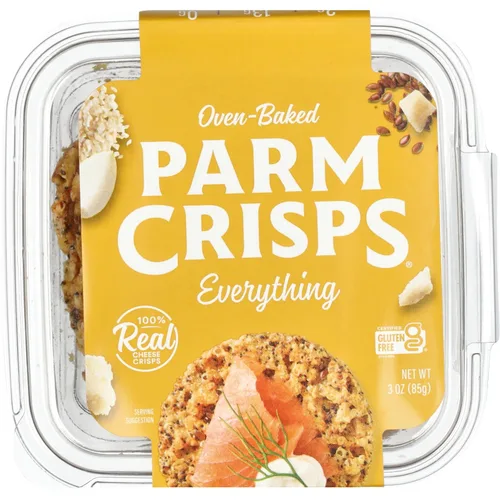 Miniatura 5 de ParmCrisps - Everything Cheese Parm Crisps, hechas simplemente con queso 100% real Snacks keto saludables, bajos en carbohidratos, altos