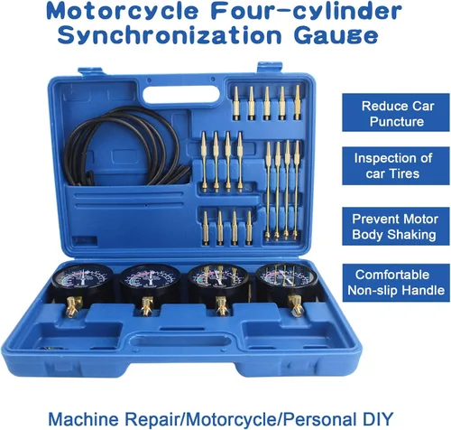 Miniatura 3 de Kit de herramientas de sincronización de carburador de motocicleta, equilibrador de vacío de combustible universal, sincronizador de carburador