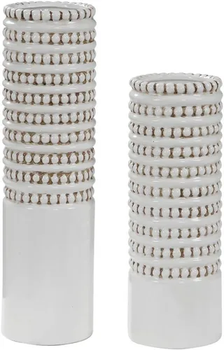 Miniatura 5 de Uttermost Angelou - Juego de 2 jarrones de cerámica blanca