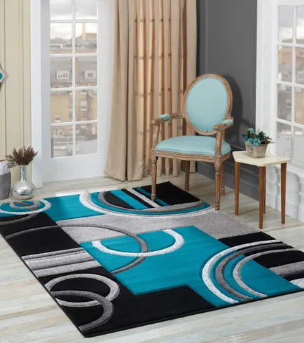 Miniatura 26 de Glory Rugs - Tapete moderno suave tallado a mano, alfombra contemporánea con textura mullida prémium para interior, sala de estar, comedor y Marrón