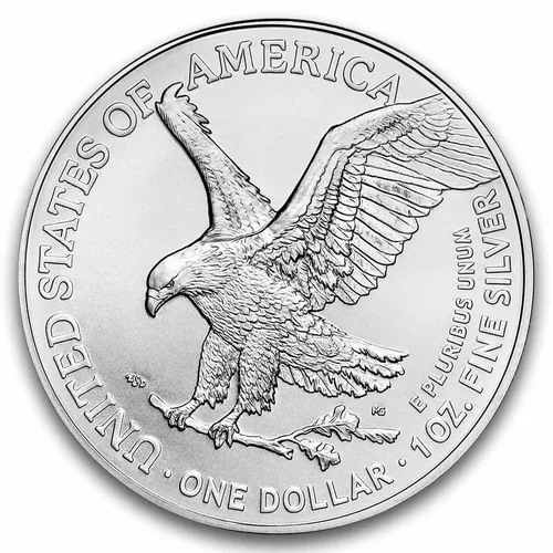 Miniatura 2 de 2024 – American Silver Eagle Moneda de lingotes de 1 oz con certificado de autenticidad $1 Vendedor sin circulación