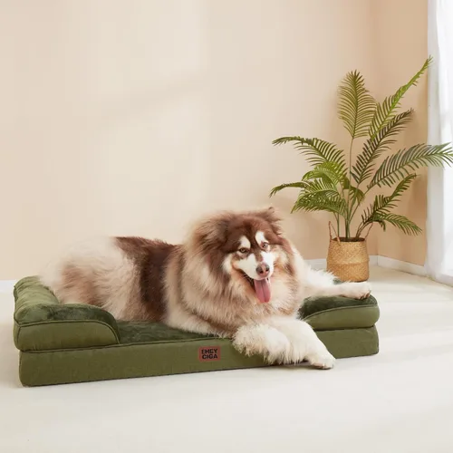 Miniatura 216 de EHEYCIGA – Cama ortopédica impermeable para perros pequeños, de espuma viscoelástica tipo caja de huevos, con bordes elevados y base antideslizante