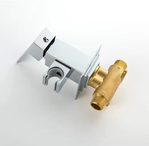 Miniatura 6 de Pulverizador de bidé de mano para agua tibia, bidé cuadrado, pulverizador de mano Shattaf Accesorio de baño para inodoro con válvula mezcladora