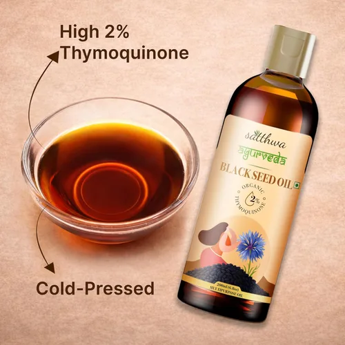 Miniatura 6 de Satthwa Aceite orgánico de semillas negras – Comestible High TQ – Probado en laboratorio prensado en frío Nigella Sativa – Para el crecimiento