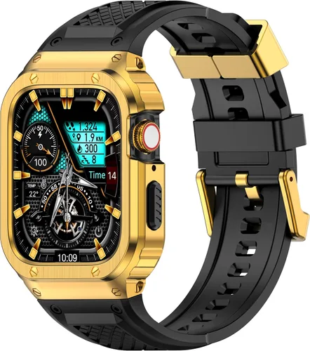 Miniatura 11 de Correa Deczone con caja de acero inoxidable compatible con Apple Watch Series SE 3 2 1/6 5 4 44mm, correa Series 3 2 1 42mm, correa iwatch de metal