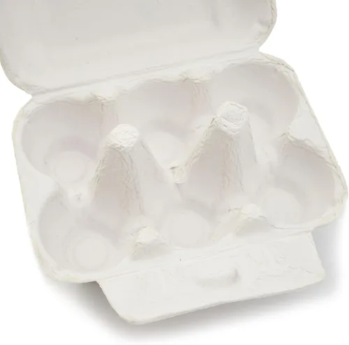 Miniatura 8 de Juvale Media docena de cartones de huevos, paquete de 20 cartones reutilizables de pulpa comprimida para manualidades y mercados, color blanco