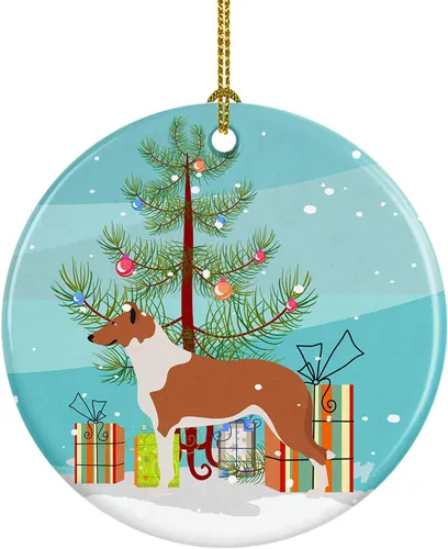 Miniatura 9 de Caroline's Treasures American Toy Fox Terrier - Adorno de cerámica de Navidad para colgar en el árbol de Navidad, decoración para el hogar, Navidad
