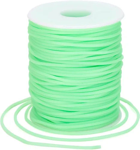 Miniatura 76 de FASHEWELRY 3 rollos de cables de goma huecos para tejer, cable de peluquero de 0.079 pulgadas (0.079 in), cables de silicona para tejer puntada