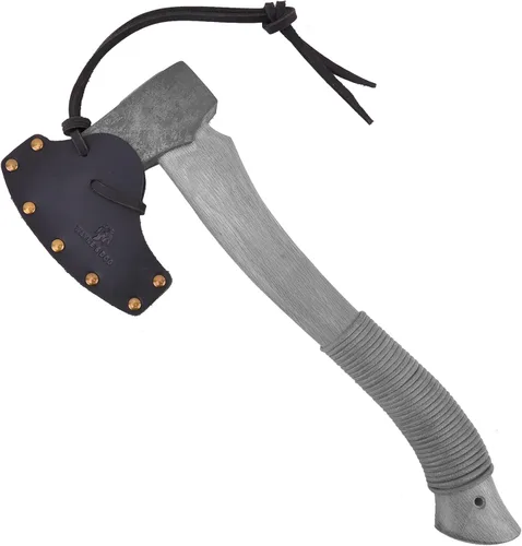 Miniatura 11 de Funda de cuero duradera para hacha, cubierta de cabeza de hacha, protector de hoja de hacha, herramienta de camping Marrón