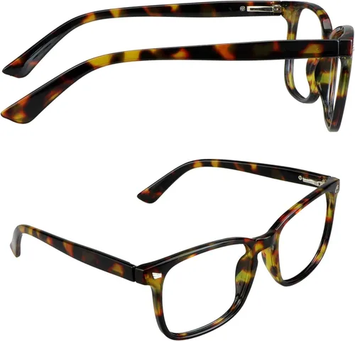 Miniatura 6 de Lentes cuadrados vintage con bloqueo de luz azul, antifatiga ocular, filtro UV, para computadora, lentes anti-luz azul para hombres y mujeres Ámbar