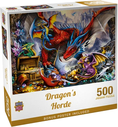 Miniatura 8 de Masterpieces Rompecabezas EZ Grip de 300 piezas – Horda del Dragón – 18 x 24 pulgadas