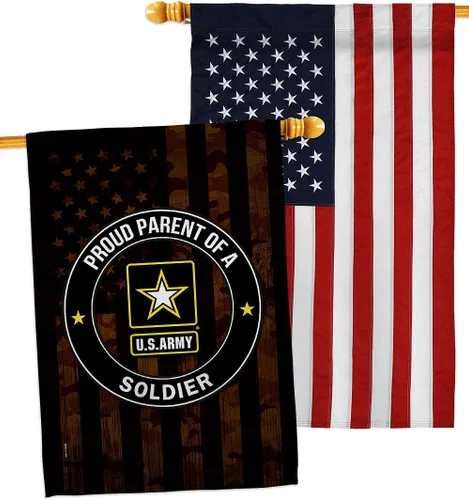 Orgulloso bandera de la casa del ejército – Paquete de guardabosques de las fuerzas armadas de los Estados Unidos Americanos Militares Veteranos