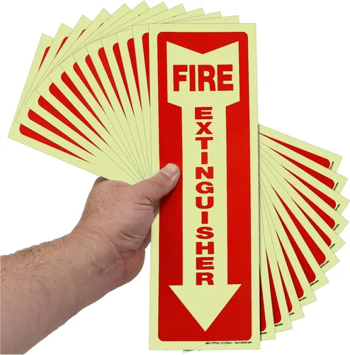 Miniatura 10 de iSYFIX Letrero para extintor de incendios – Paquete de 2 carteles reflectantes de aluminio 040 100% libre de óxido, laminado para máxima resistencia