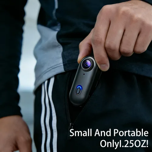 Miniatura 4 de JETO Mini cámara corporal 4K 64G, Cámara magnética portátil con clip, POV gran angular de 150°, WiFi App Live View, Caso impermeable, Caso/soporte
