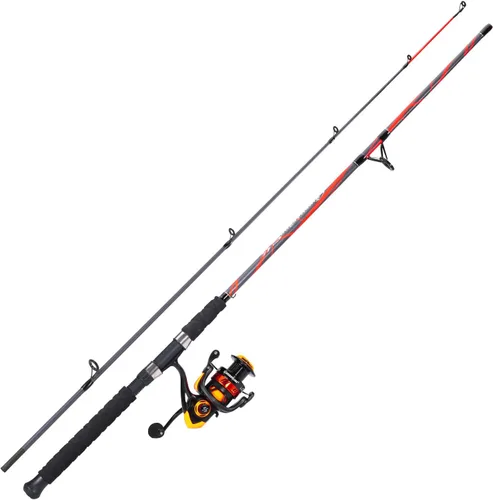 Miniatura 2 de Sougayilang Combo de Cañas de Pescar de Vidrio Progresivo con Carrete Giratorio Fuerte 100% Blanks de Vidrio Fenólico 2 Piezas Caña-7'0" con Carrete