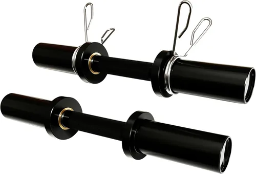 Miniatura 9 de qibylift Olympic Dumbbell Handles Loadable Dumbell Bars Set Of 2 Fit 2 Inch Weight Plates Ideal For Home Gym Strength Training, Weight Bars with 2