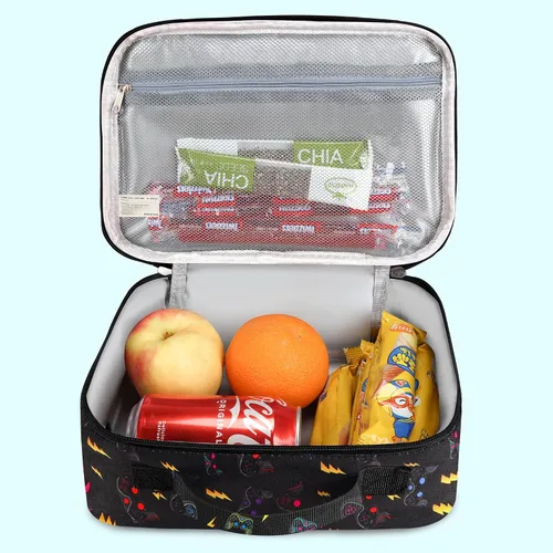 Miniatura 6 de RLGPBON Bolsa de almuerzo para niños, lonchera aislada para niñas y niños, bolsa de almuerzo para niños y adolescentes, bolsas de viaje lindas
