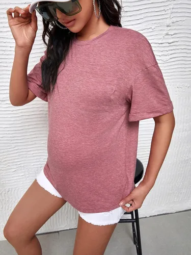 Miniatura 3 de Verdusa Camiseta holgada de manga corta con hombros caídos para mujer