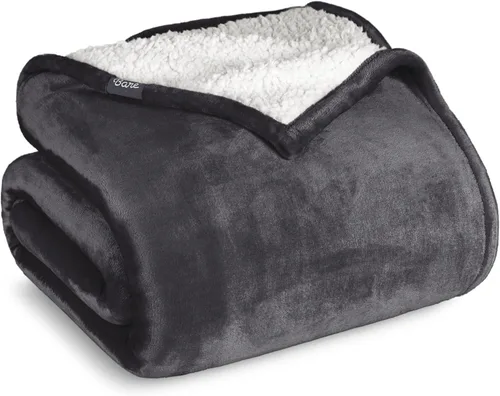 Miniatura 22 de Manta de forro polar de sherpa Bare Home - Tamaño para Lanzar/Viajar - Manta para cama, sofá y sofá cama - Cálida y ligera - Esponjosa y suave
