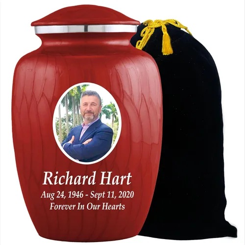Miniatura 20 de Urnas de cremación con fotos personalizadas para cenizas adultas, hombres y mujeres, Urnas funerarias personalizadas de 200 libras para cenizas