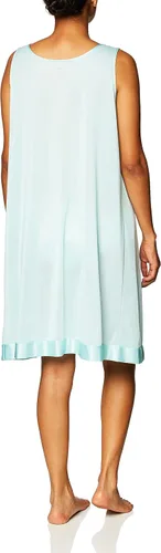 Miniatura 3 de Exquisito Form 30107 - Camisón de nailon para mujer, sin mangas, de longitud hasta la rodilla, Amaranto, azul niebla, negro medianoche, azul marino