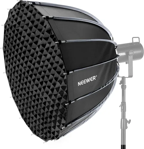 Miniatura 14 de NEEWER 35.4"/90cm Parabolic Softbox Bowens Mount, liberación rápida con difusores/rejilla/bolsa para iluminación continua de video CB60 CB200B MS60