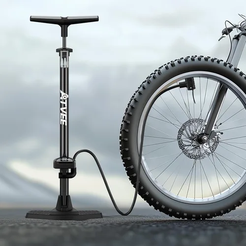 Miniatura 2 de Bike Pump, 25” Height Full Size Bicycle Pump with 160 PSI High Pressure, Bike tire Pump with Presta and Schrader Valve, Bike Air Pump for Bike