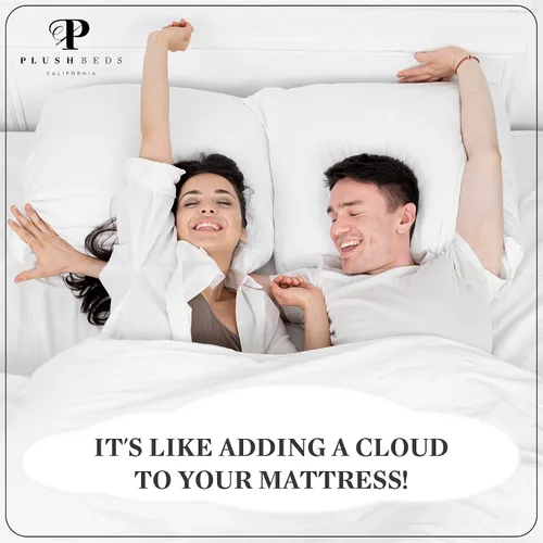 Miniatura 5 de PlushBeds Cubrecolchón mediano de 3 pulgadas Látex orgánico Fabricado en los Estados Unidos Comodidad de lujo Alivio relajante del punto