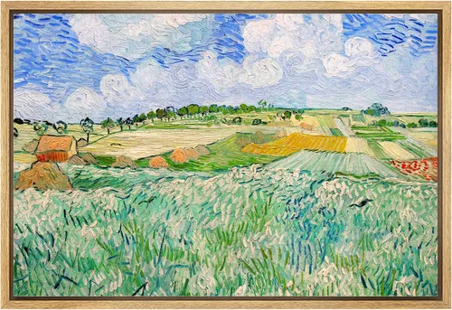 Miniatura 26 de Van Gogh - Lienzo con diseño giclée de olivos con cielo amarillo y sol, arte de pared de galería, estirado y enmarcado, listo para colgar, 24 x 36
