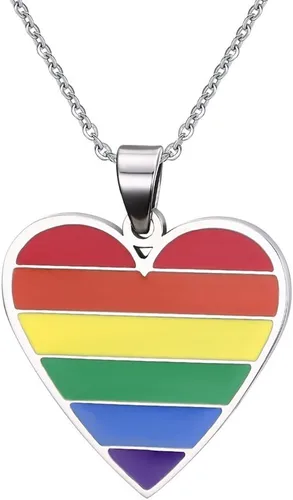 Hisatan Collar personalizado del orgullo gay para hombres y mujeres, colgante personalizado de la amistad lesbiana, joyería de concientización LGBTQ