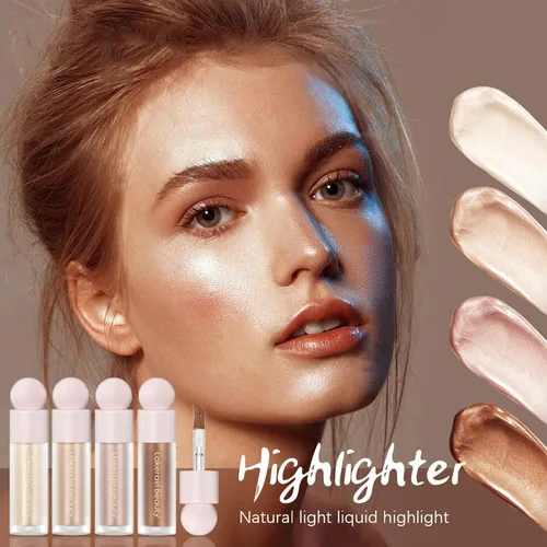 Miniatura 3 de MEICOLY Resaltador líquido, luminizador líquido de larga duración, iluminador facial suave impermeable, brillo natural sedoso, iluminadores