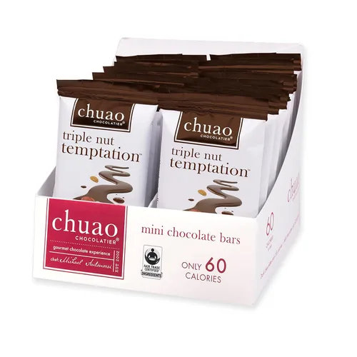 Miniatura 14 de Chuao Chocolatier Barras de Chocolate Negro Picante Maya Chocolate Artesanal Gourmet de Canela y Cayena Sin Conservantes Paquete de 24