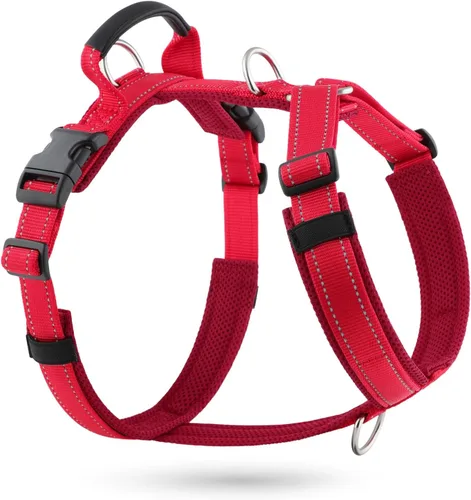 Miniatura 11 de Arnés Anti-Tirones para Perros con Asa, Malla Suave Acolchada Ajustable para Perros Pequeños, Medianos y Grandes Arnés Reflectante de Paseo Fácil