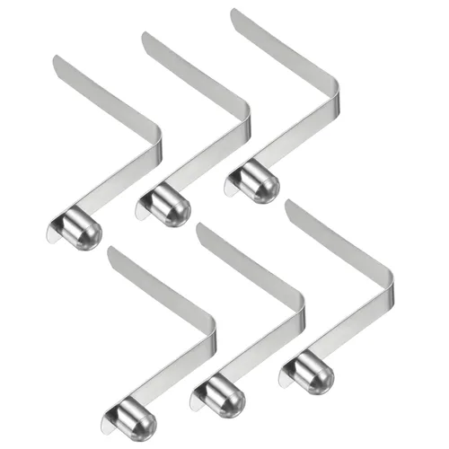 Miniatura 11 de PATIKIL Broches de paleta de kayak de 0.197 x 0.118 in, paquete de 6 clips de acero en forma de V de un solo pasador, clips de resorte, tubo