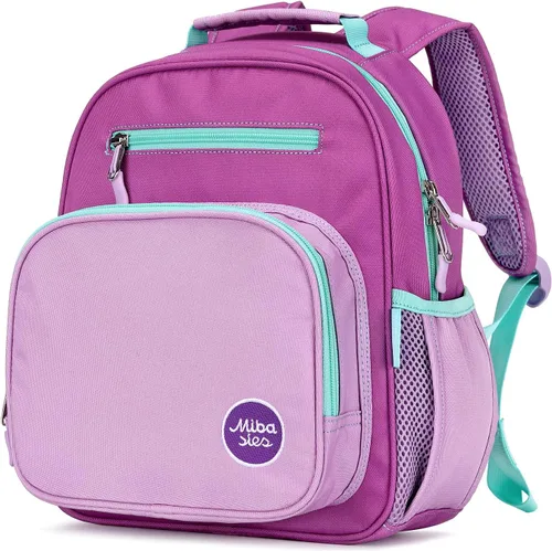 mibasies Mochila para niñas y niños, ideal para niños y niñas, mochila para preescolar jardín de infantes y primaria, Rosa púrpura oscuro, Niñito-7L