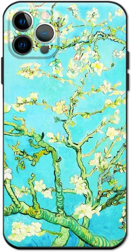Miniatura 44 de Berkin Arts Funda de silicona compatible con iPhone 12 con protector de pantalla de flores ornamentales intrincadas rosas