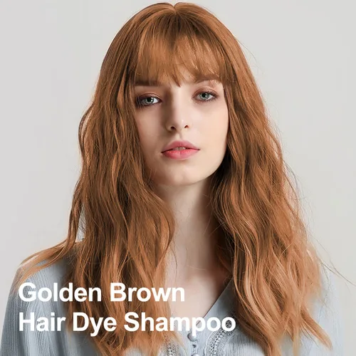 Miniatura 2 de Tinte para el cabello castaño rubio 16.9 Fl Oz, champú para el cabello con aceite de argán, champú para teñir el cabello 3 en 1, fácil de usar