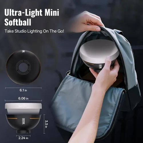 Miniatura 3 de ZHIYUN Mini Dome Difusor Softbox Montaje ZY [Oficial] Plegable Rápido Configuración Rápida con Difusores/Rejilla de Panal Compatible con Serie X100
