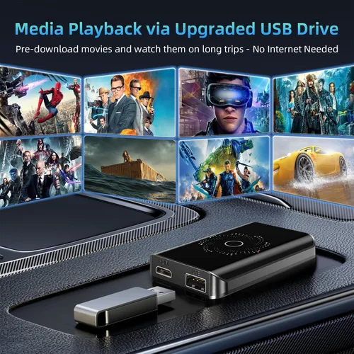 Miniatura 8 de AI Box - Adaptador inalámbrico CarPlay y automático, Plug & Play, WiFi de doble banda, Bluetooth 5.4, soporte de video 4K, sistema Android 13.0
