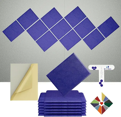 Miniatura 33 de Paneles acústicos autoadhesivos [390 lbs/yd³ de densidad ultra alta], panel de absorción de sonido de segunda generación, panel de sonido de nivel