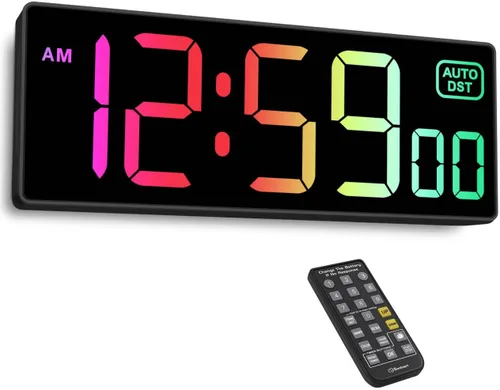 Soobest - Reloj de pared digital con temporizador de cuenta regresiva remoto, temporizador eléctrico de segundos para gimnasio, sala de estar,