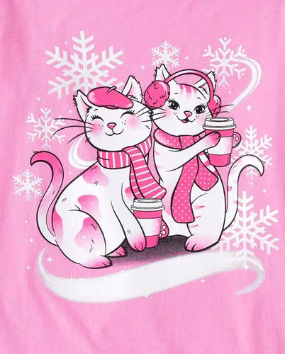 Miniatura 2 de The Children's Place Camiseta de manga larga con estampado de animales para niñas
