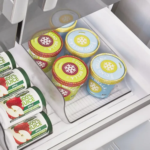 Miniatura 5 de Organizador de botellas de agua iDesign para refrigerador o despensa - Transparente - Fabricado en EE. UU Para nevera o despensa, transparente